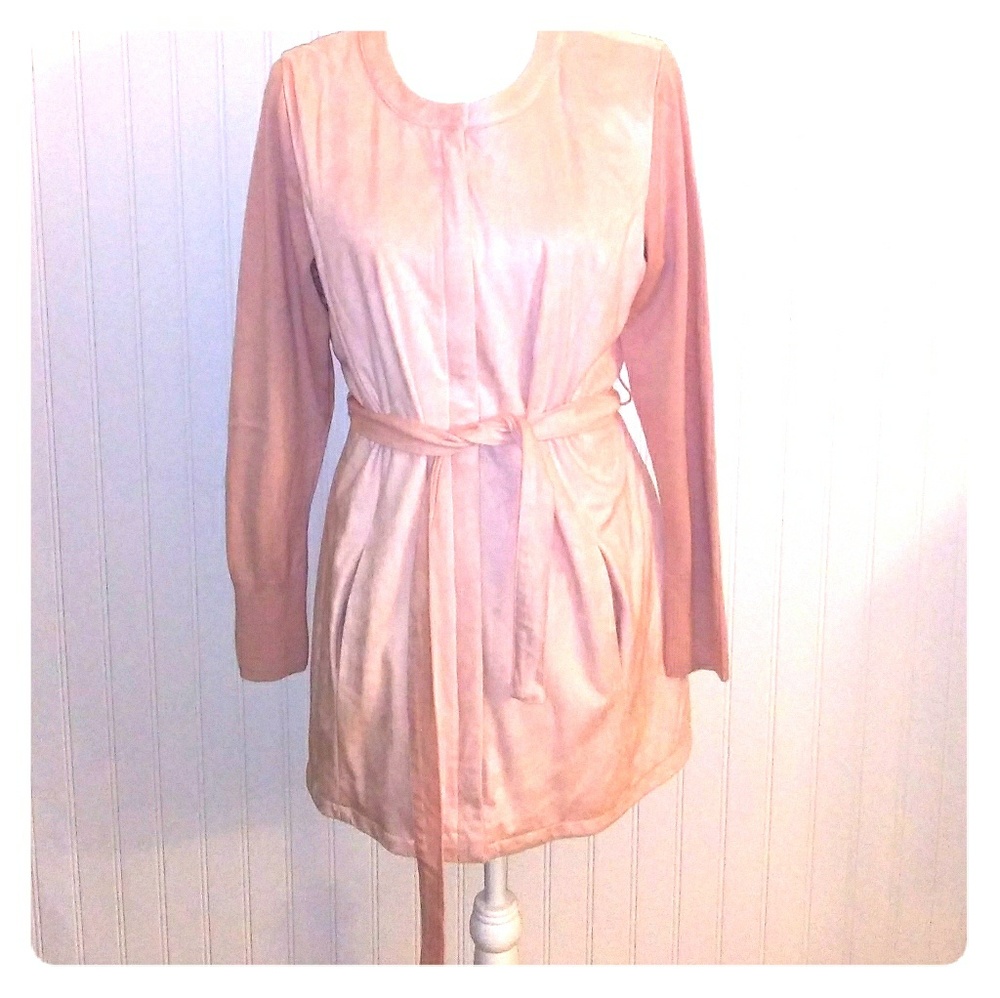 Halton soft pink ,long jacket.  Zip front. Size10